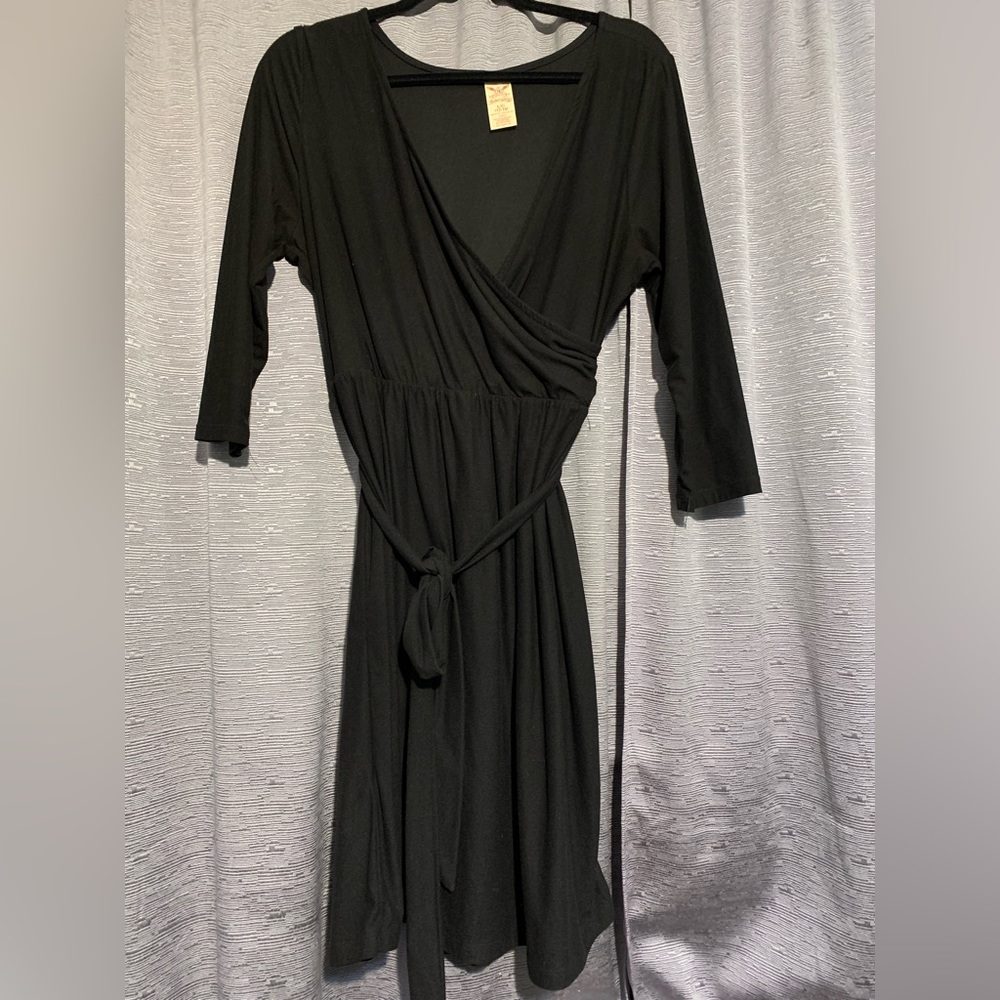 Crossfront black dress!